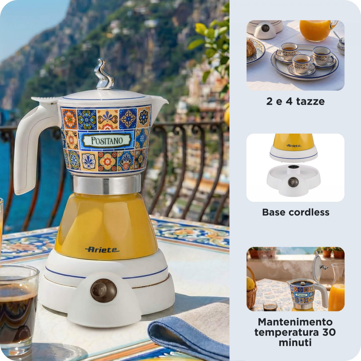 Ariete 1358 Moka Aroma Positano, Electric moka pot – image 4