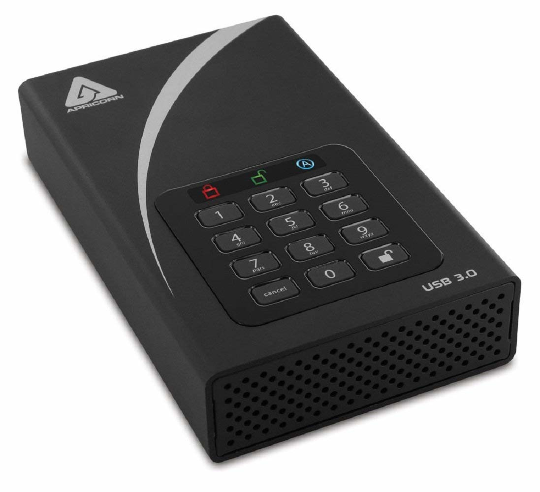 Origin Storage 10TB Aegis Padlock DT Secure USB 3.0 256-bit AES hardware encrypted desktop drive image 1
