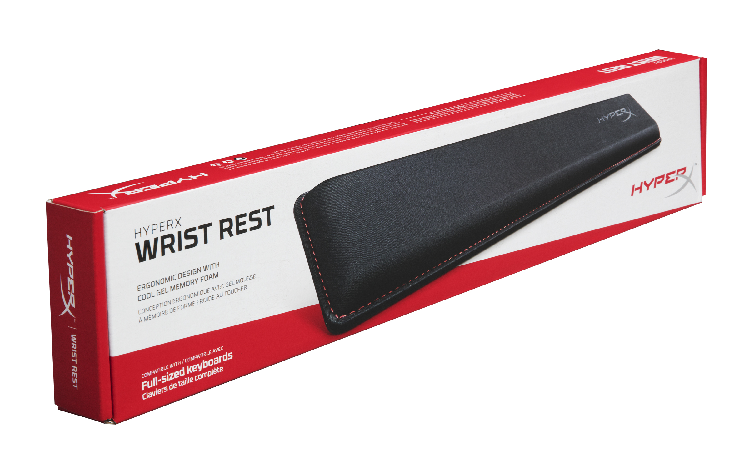 HyperX HX-WR poggiapolso Gel, Memory foam, Gomma Nero