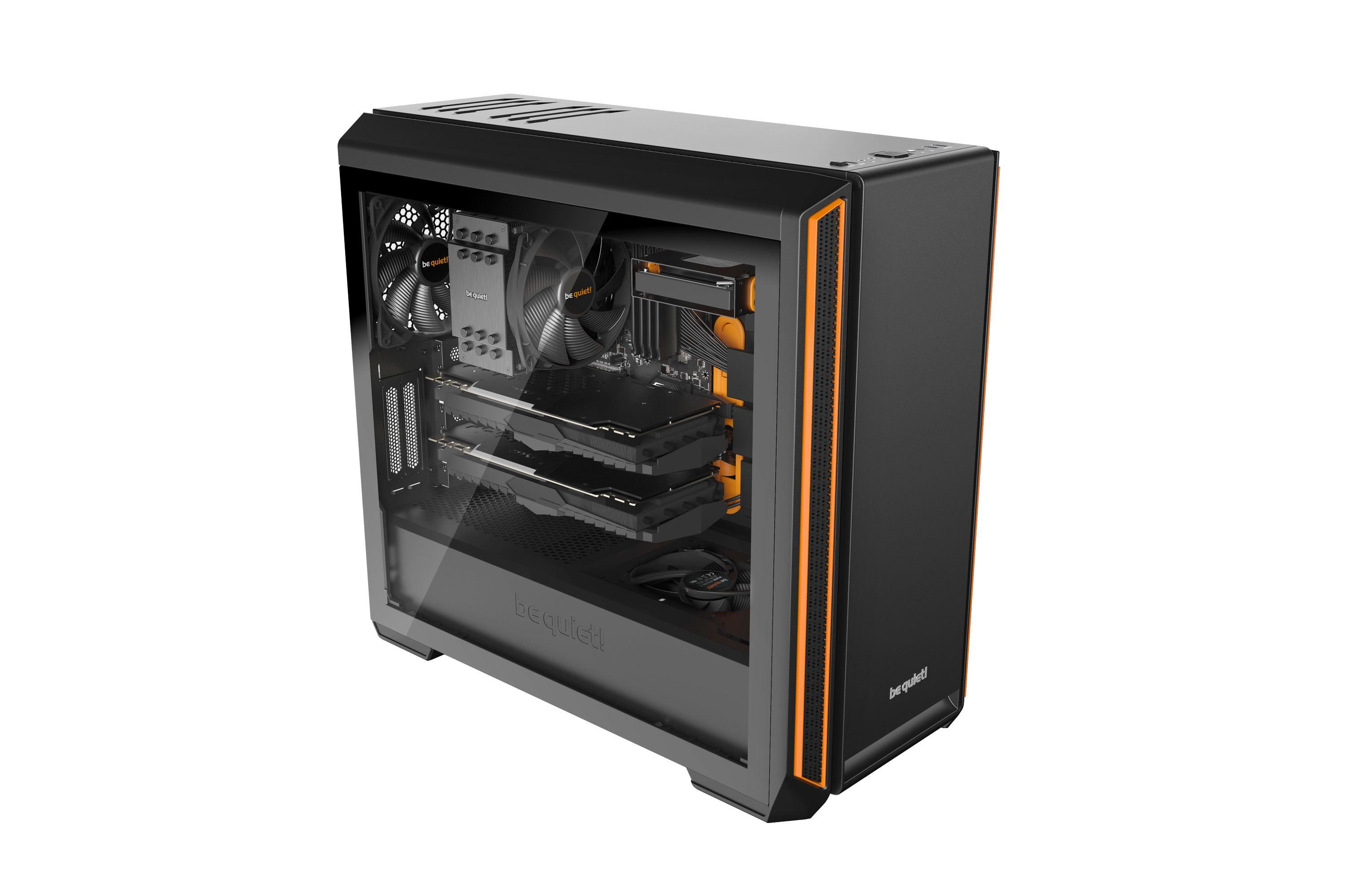 be quiet! Silent Base 601 Window Midi Tower Black, Orange image 8