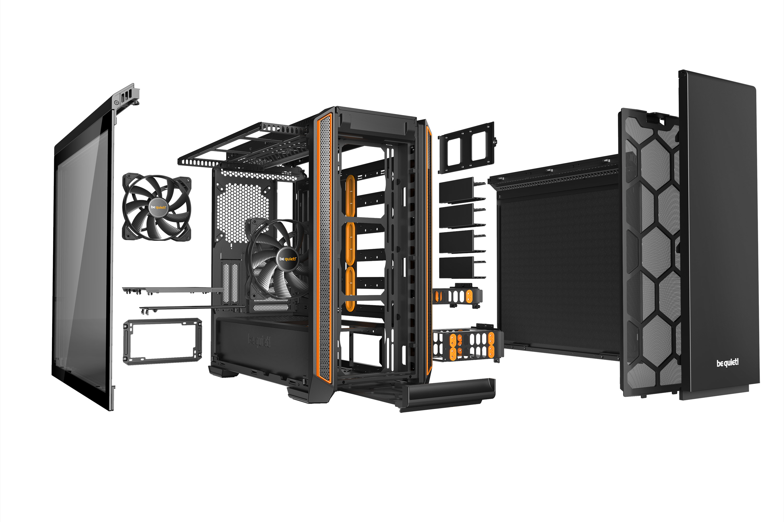 be quiet! Silent Base 601 Window Midi Tower Black, Orange image 4