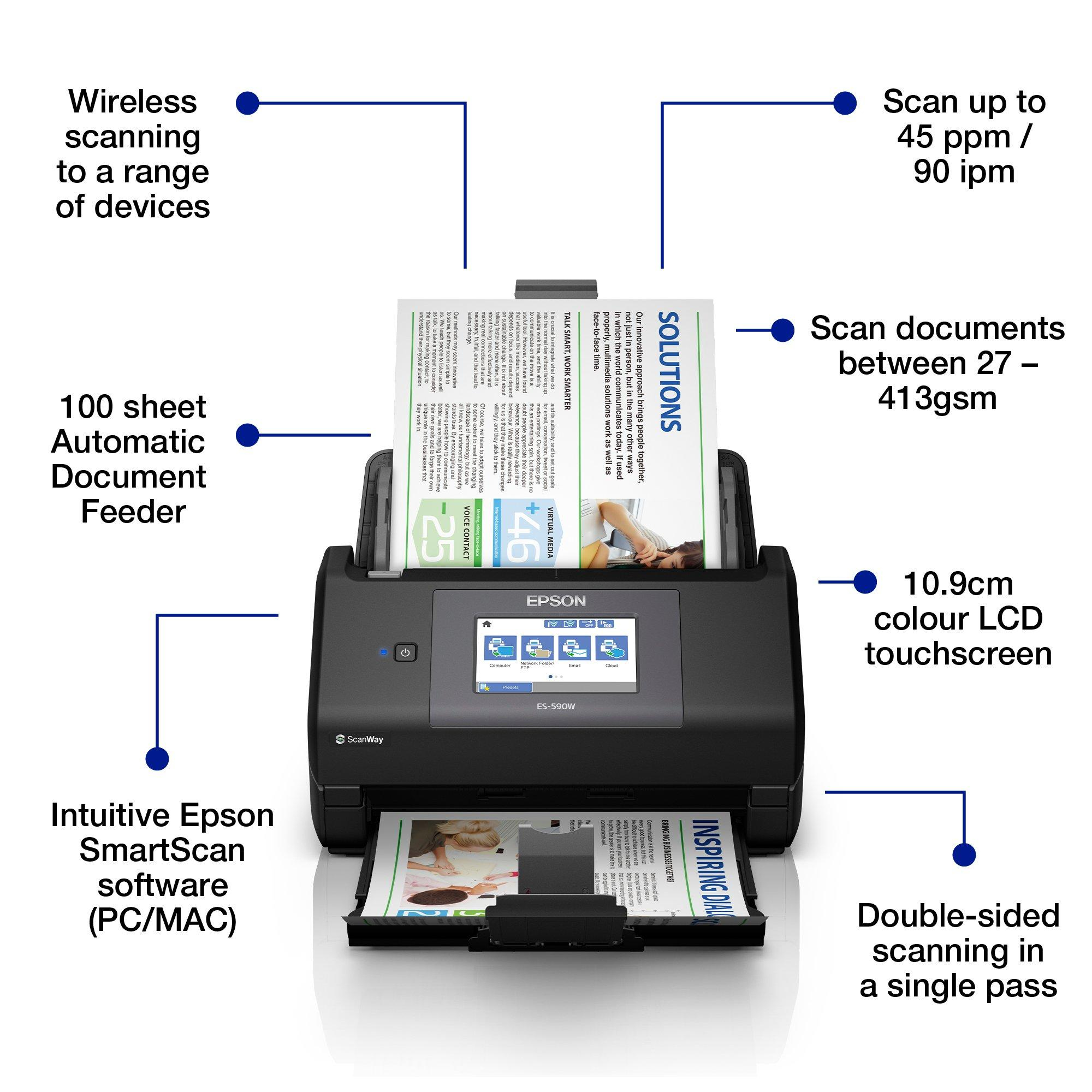 Epson WorkForce ES-590W Sheet-fed scanner – image 2