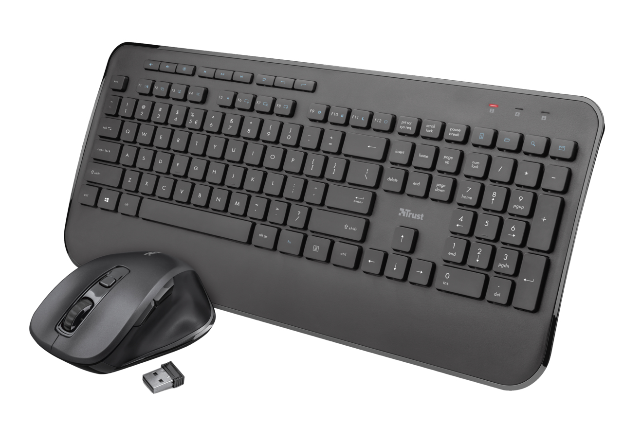 Trust Mezza keyboard Mouse included Office RF Wireless QWERTY English Black