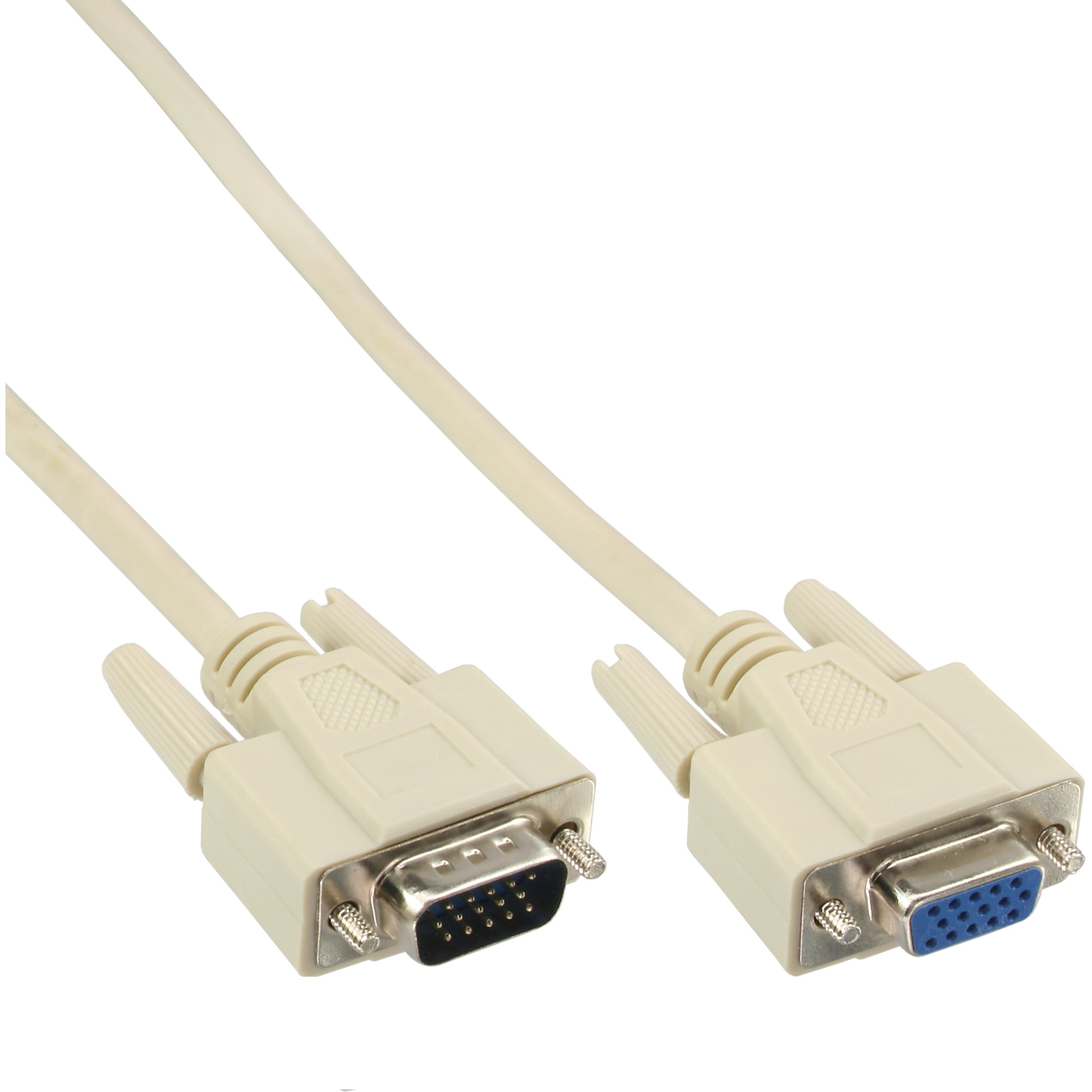 Resim InLine 17736 VGA Kablosu, 10m, Bej, Erkek/Dişi