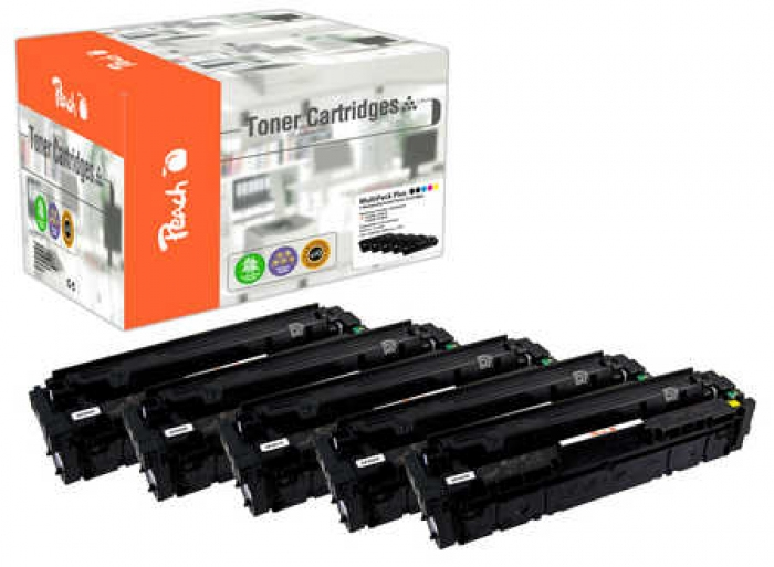 Peach 112081 toner cartridge 5 pc(s) Compatible Black, Cyan, Magenta, Yellow