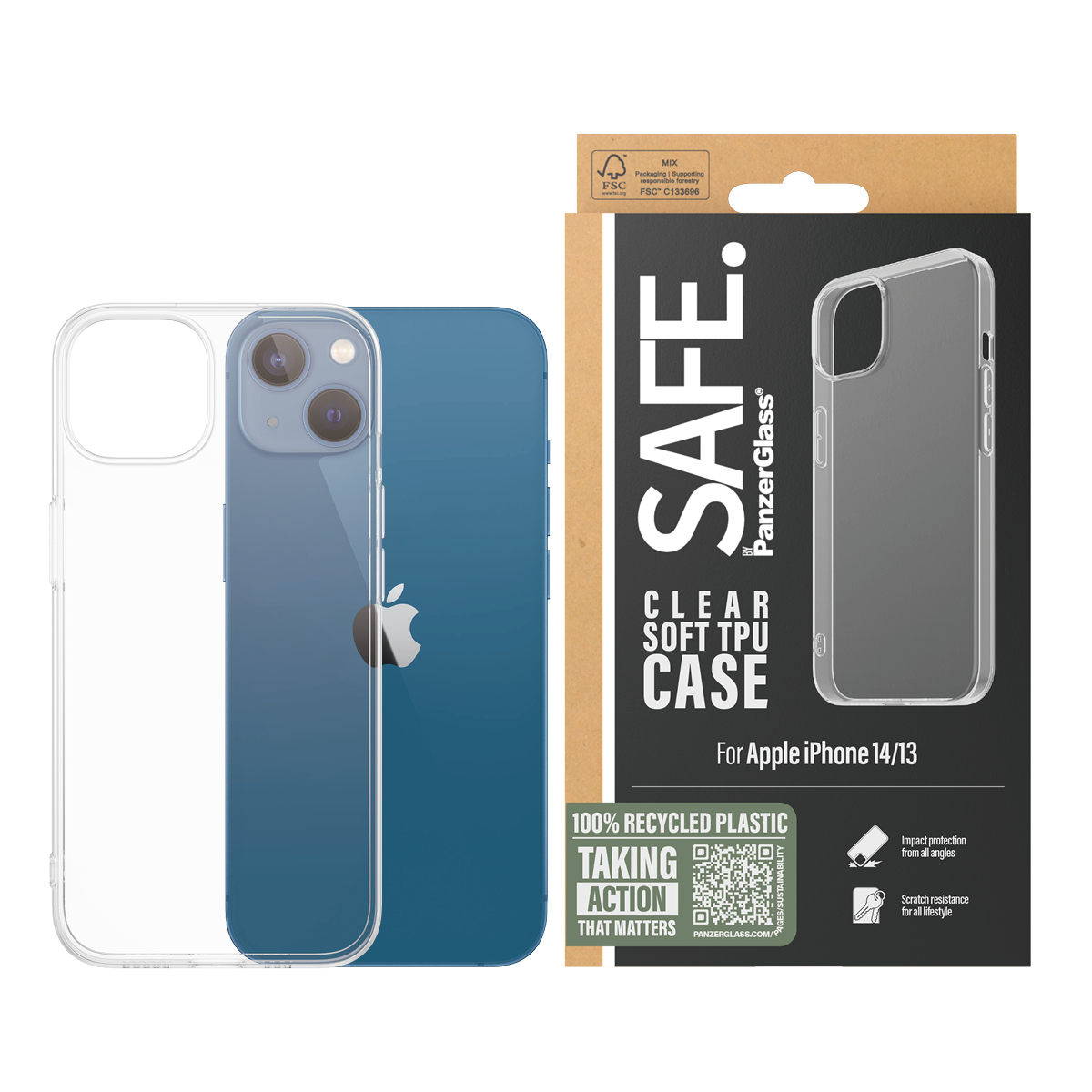 PanzerGlass SAFE. by PanzerGlass® TPU Case iPhone 14 | 13 | Transparent – image 2