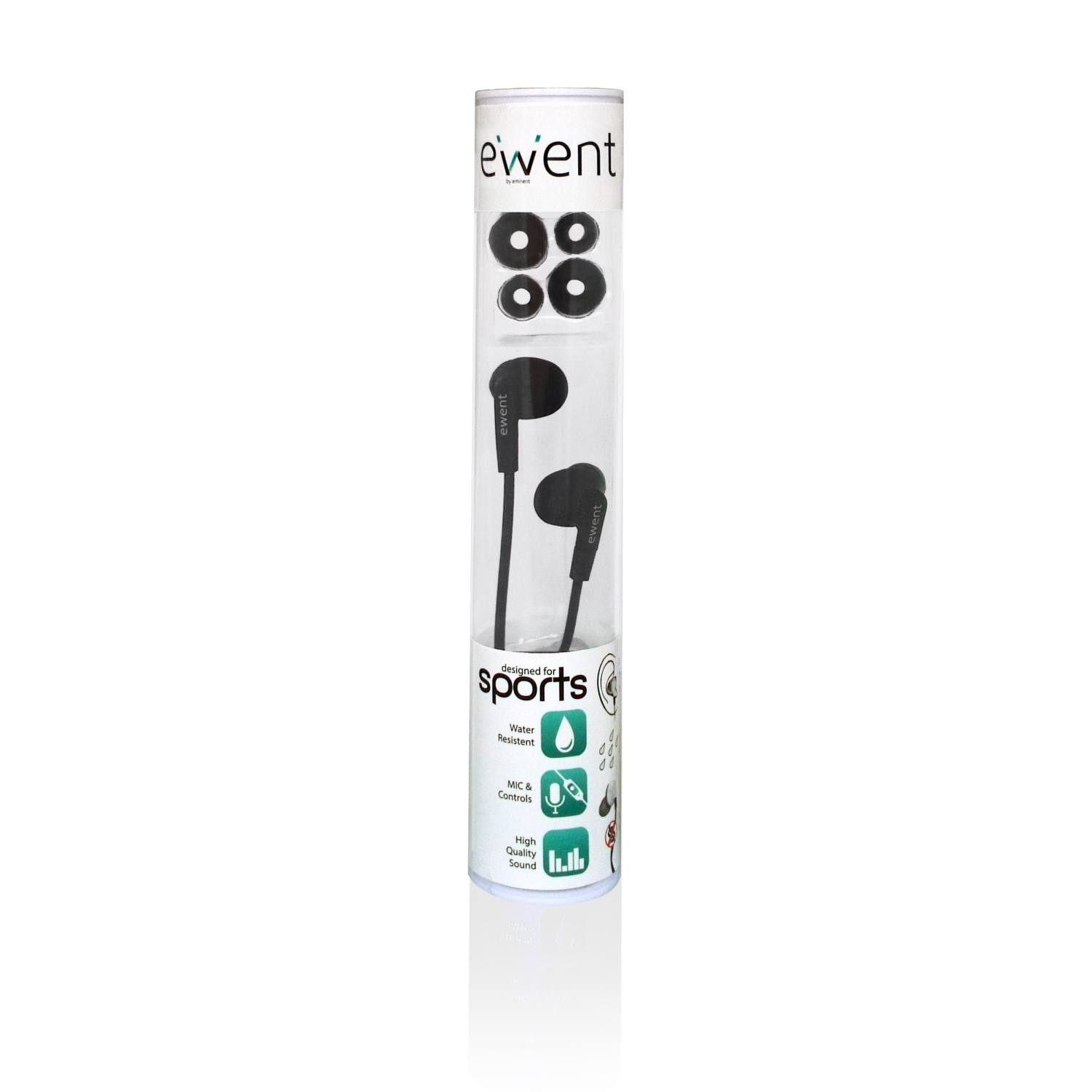 Ewent EW3555 headphones/headset Wired In-ear Black