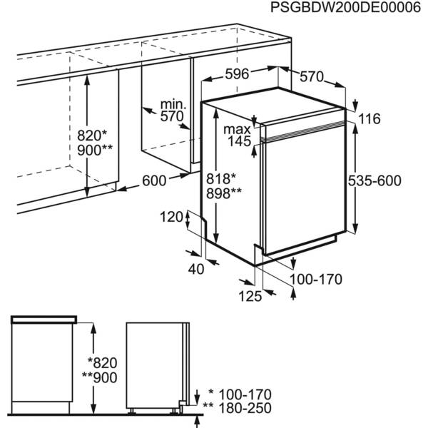 AEG GT620B2SFM Semi built-in 14 place settings – image 4