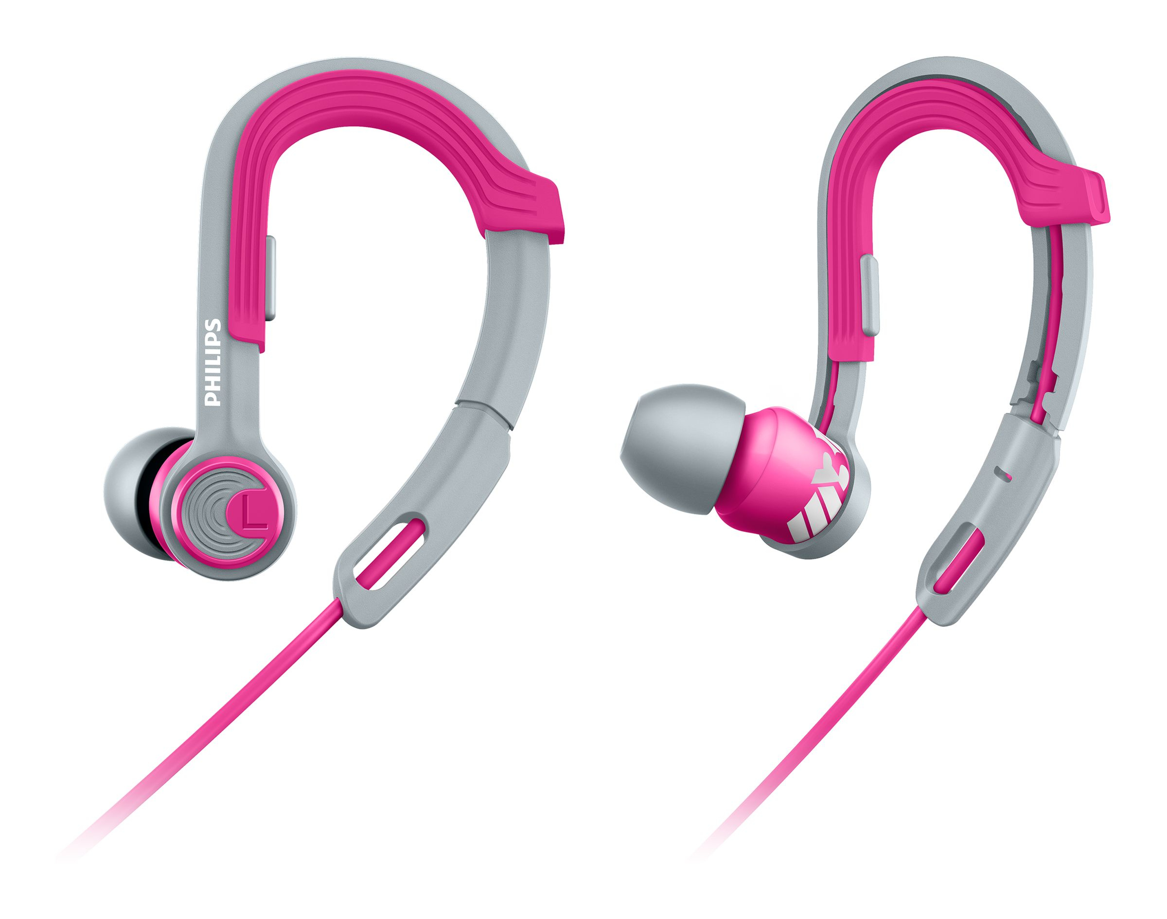 Philips ActionFit SHQ3300PK/00 headphones/headset Wired Ear-hook Sports Grey, Pink