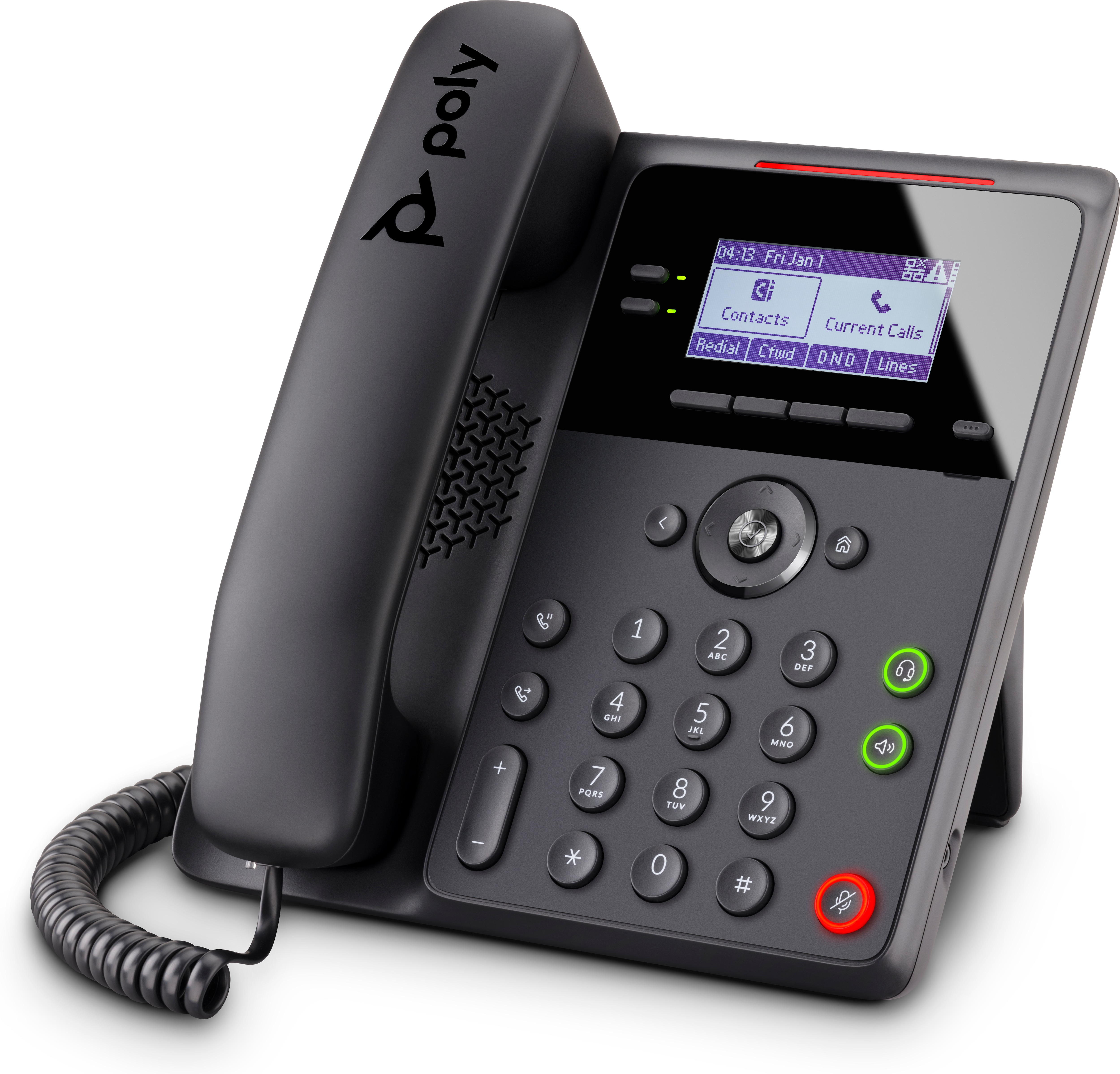 HP Poly Edge B20 IP Phone and PoE-enabled. Product type: IP Phone, Product colour: Black, Handset type: Wired handset. Lin