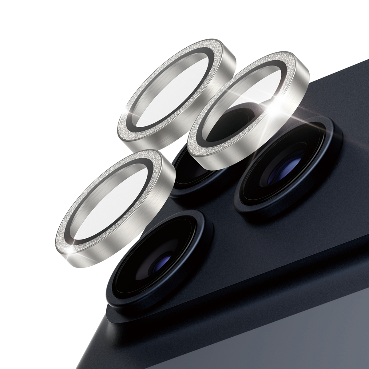 PanzerGlass PanzerGlass® Hoops® Camera Lens Protector Glitter Silver iPhone 17 Pro | iPhone 17 Pro Max | iPhone 16 Pro | 16 Pro Max