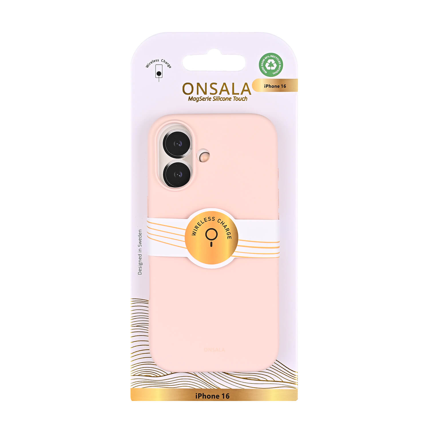 Onsala Phone Case with Silicone Feel Chalk Pink - iPhone 16 – image 2