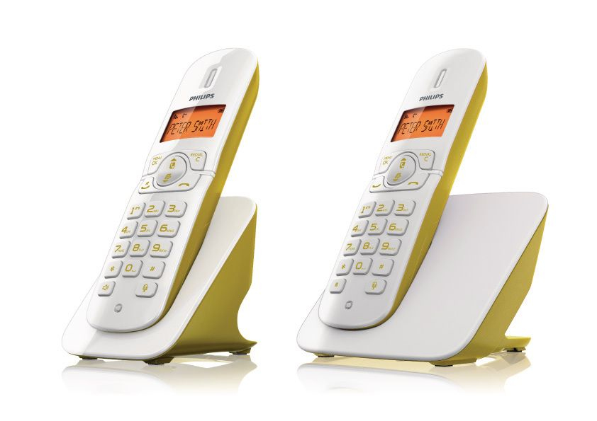 Philips BeNear CD1801G/21 telephone Caller ID Olive, White – image 1