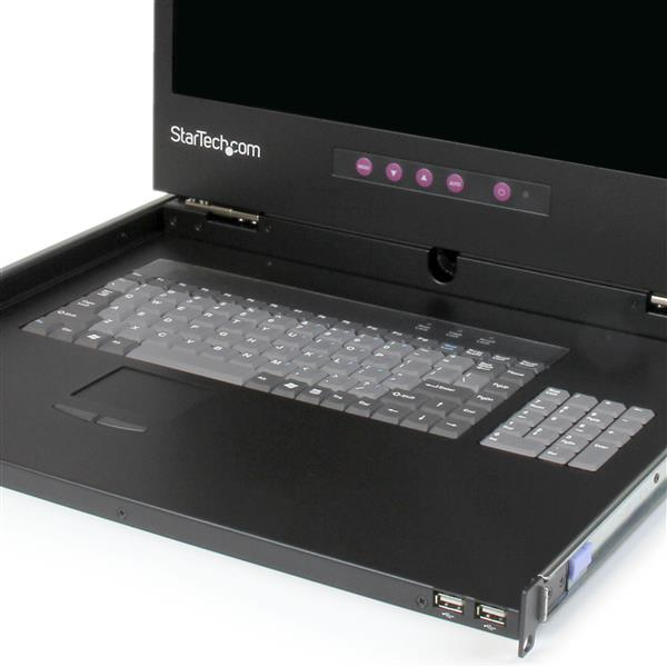StarTech.com 1U 17" HD 1080p Rackmount LCD Console with Front USB Hub – image 2
