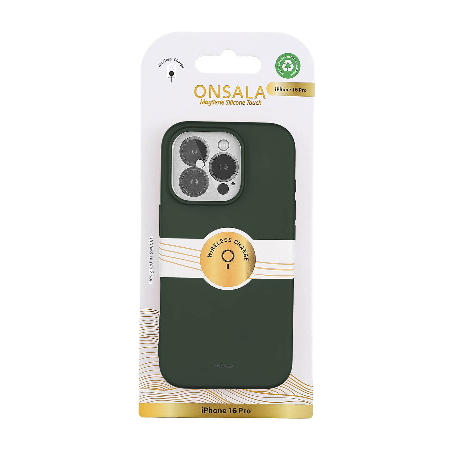 Onsala Mobilskal med Silikonkänsla Olive Green - iPhone 16 Pro – image 2