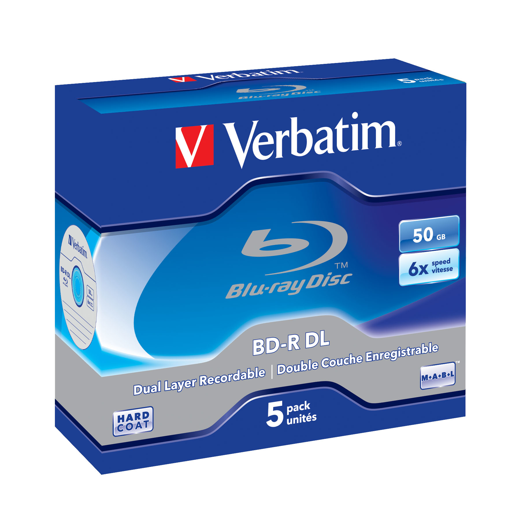 Verbatim 43748 tomma Blu-Ray-diskar BD-R 50 GB 5 styck