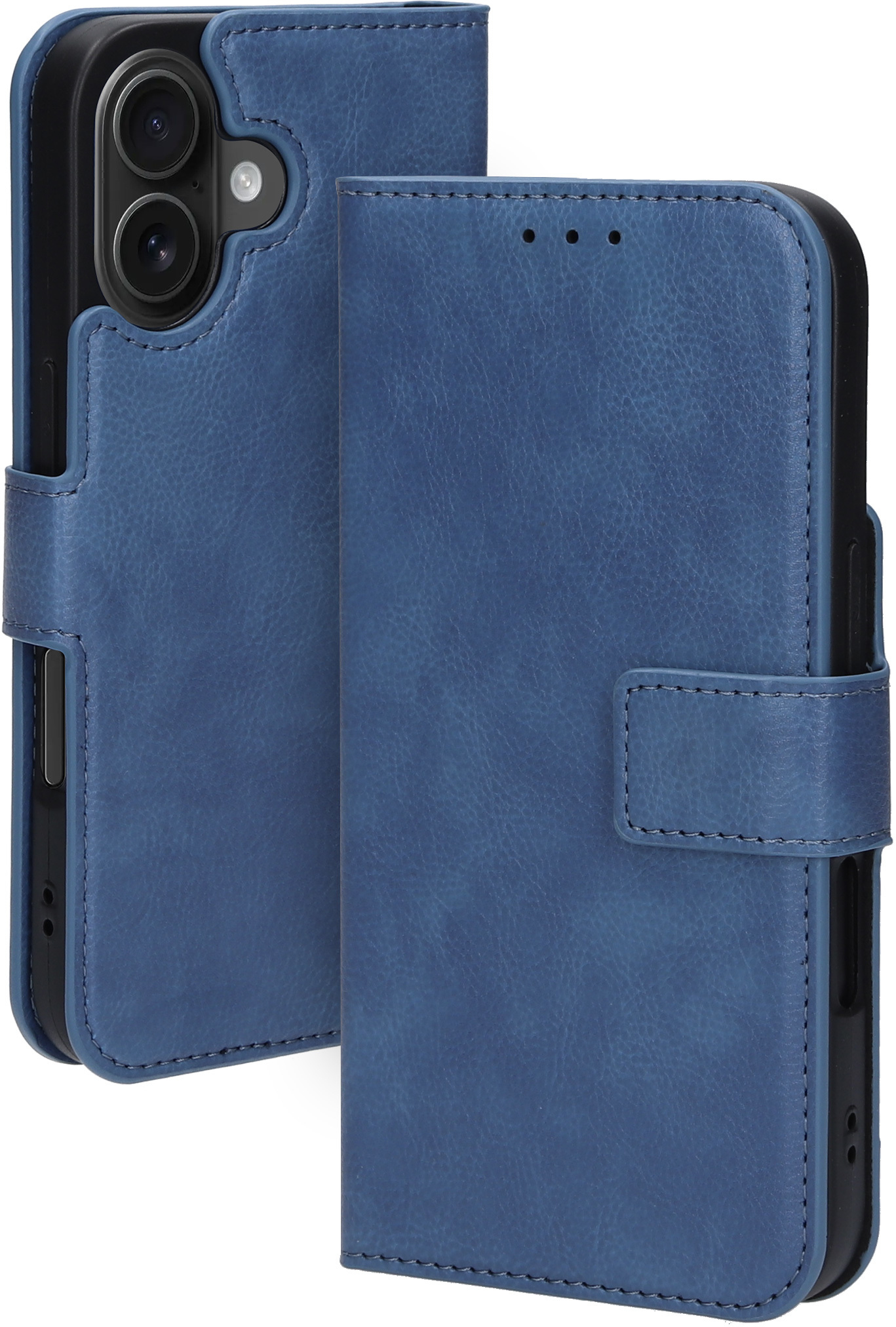 Mobiparts Classic Wallet Case Apple iPhone 16 Steel Blue (MagSafe Compatible) – image 1