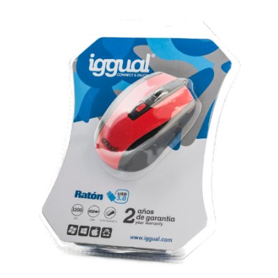 iggual PSI09094 mouse Office Right-hand USB Type-A Optical 1200 DPI – image 2