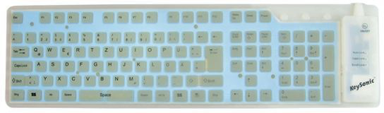 KeySonic ACK-109EL keyboard USB + PS/2 German White – image 2