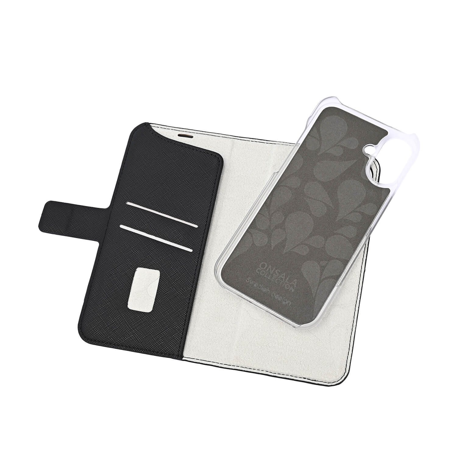 Onsala Wallet Case Eco 2 Card Slots MagSeries Black - iPhone 16 Plus – image 4