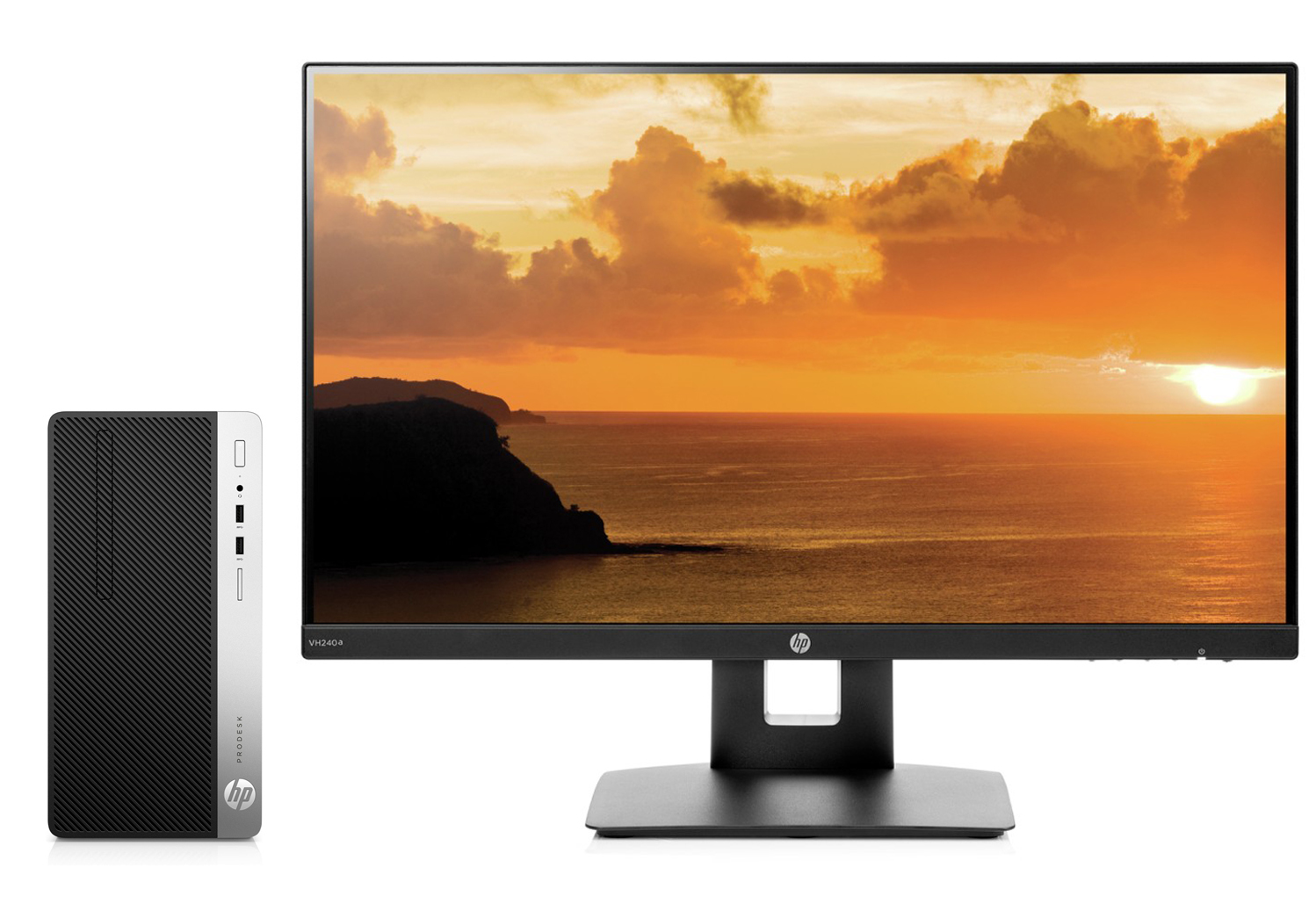HP ProDesk 400 G4 MT + VH240a – image 1