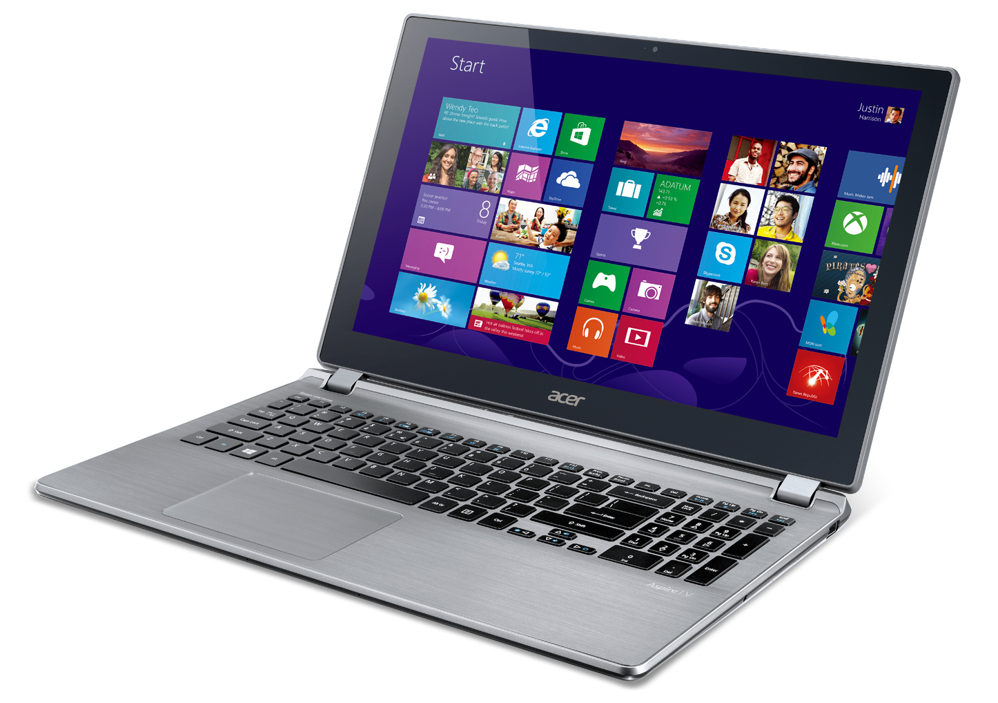 Acer Aspire 552G-10578G1Taii AMD A10 A10-5757M Laptop 39.6 cm (15.6") 8 GB DDR3-SDRAM 1 TB HDD AMD Radeon HD 8750M Windows 8 Silver AZERTY – image 3