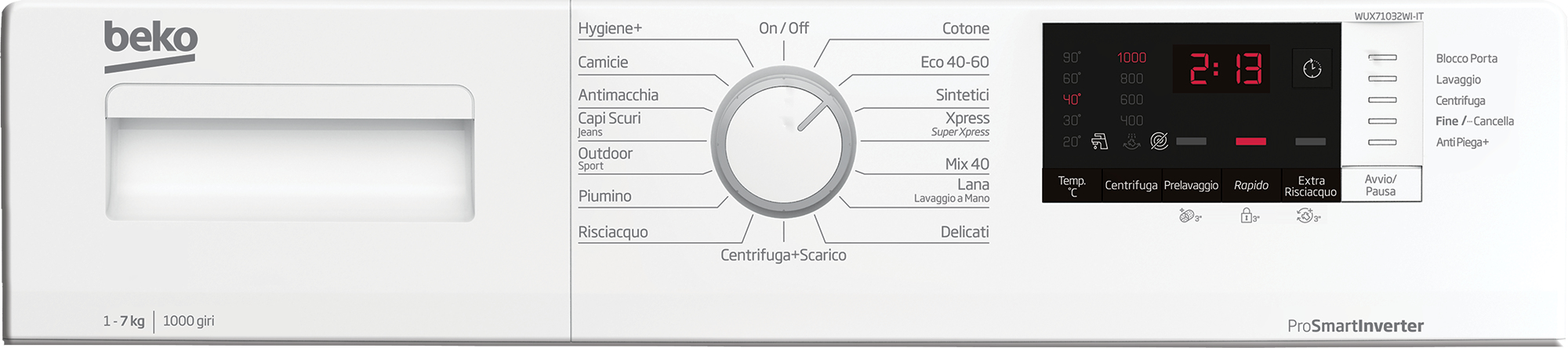 Beko WUX71032WI-IT washing machine Front-load – image 5