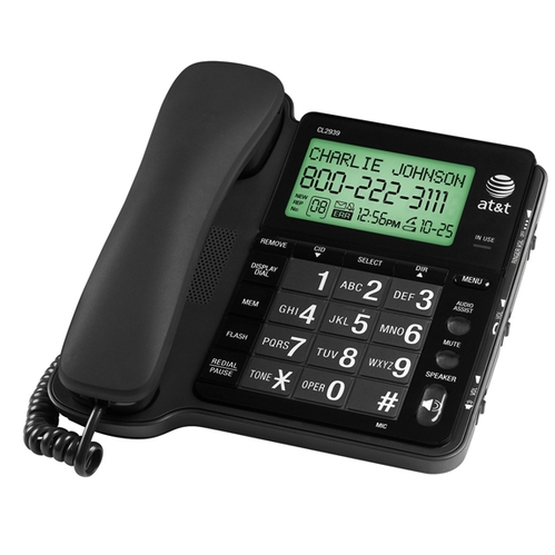 VTech CL2939 telephone Analog telephone Caller ID Black