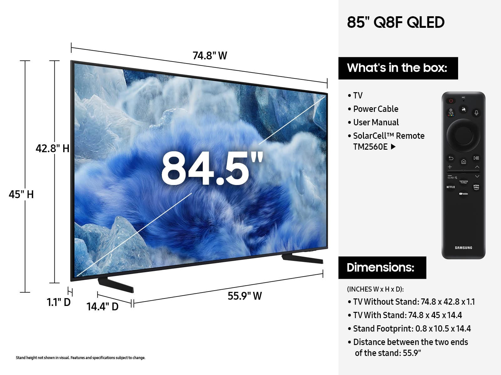 Samsung Q8F QN85Q8FAAF 2.16 m (85") 4K Ultra HD Smart TV Wi-Fi Black – image 5