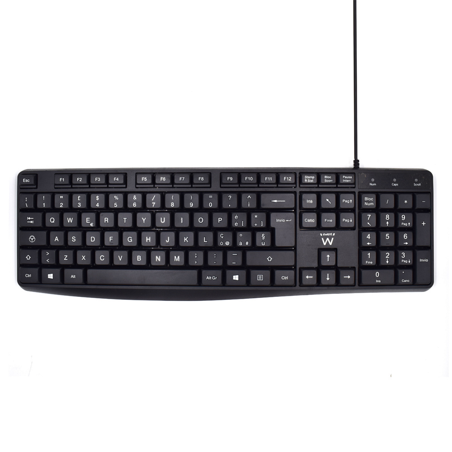 Ewent EW3000 keyboard Office USB QWERTY Italian Black – image 1