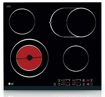 LG KA60510F hob Black Built-in Ceramic hob 4 zone(s)