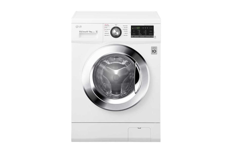 LG FH4G6TDM2N washer dryer Freestanding Front-load Chrome, White