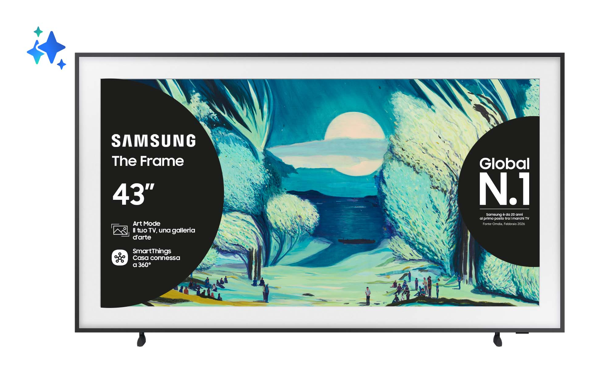 Samsung The Frame Smart TV 43 4K QLED QE43LS03FAUXZT 2025 con Art Mode — photo 1
