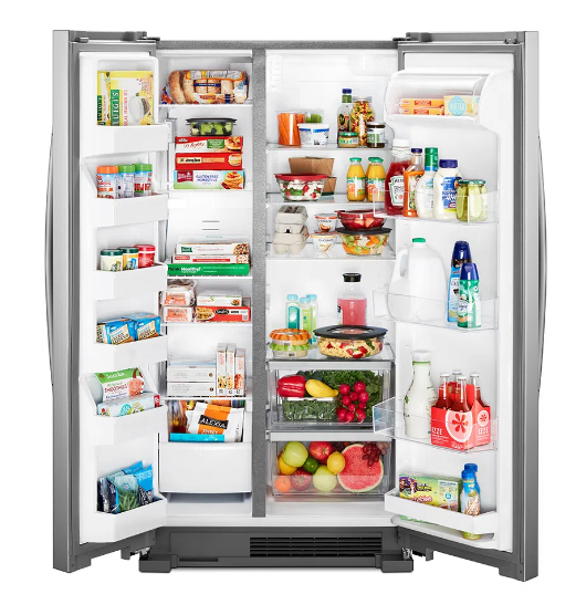 Whirlpool WD5600S side-by-side refrigerator Freestanding Grey, Stainless steel – image 2