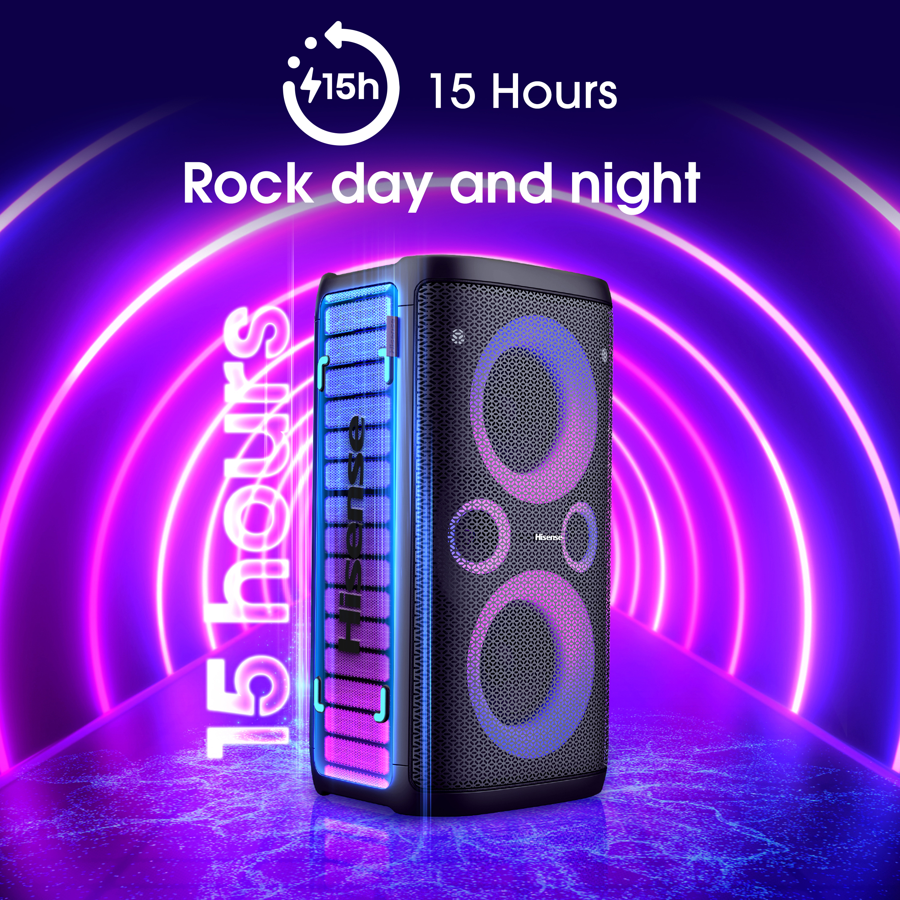 Hisense PartyRocker One HP100 Party speaker Black, Green 300 W image 12