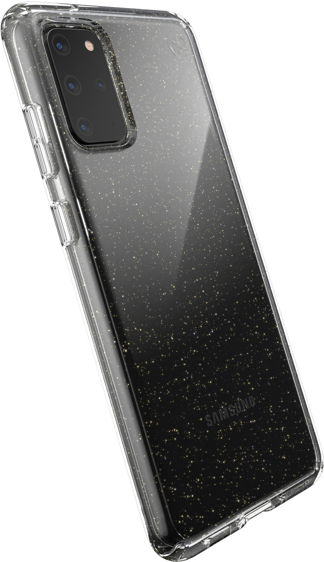 Speck Presidio Perfect Clear Glitter Samsung Galaxy S20 Plus Clear/Gold – image 1