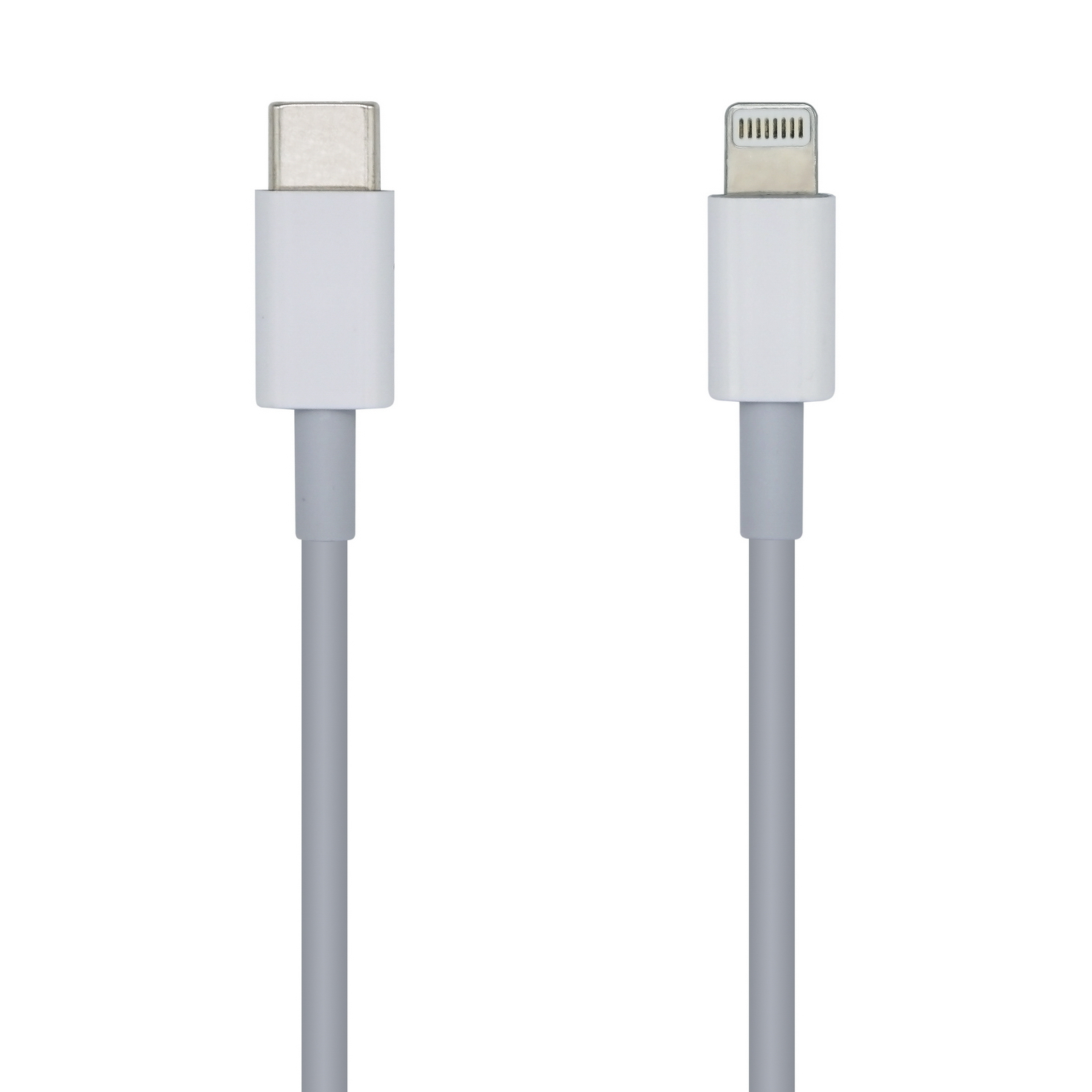 AISENS Cable USB 2.0 USB-С A Lightning PD 2A, Lightning/M-USB-С/M, Blanco, 20cm