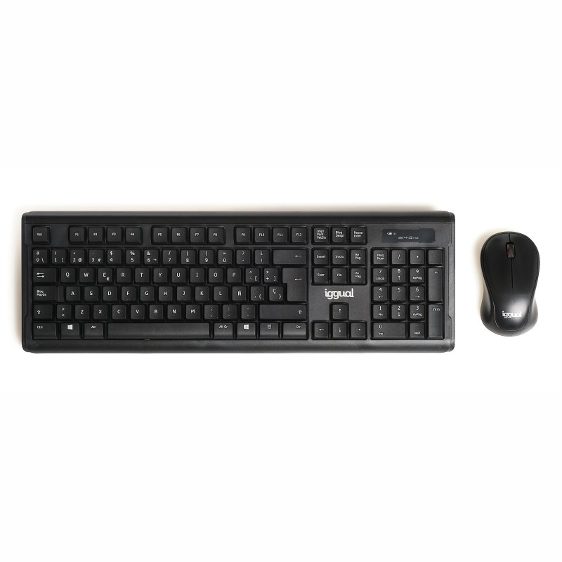 iggual IGG318140 keyboard Mouse included Office RF Wireless QWERTY Spanish Black – image 1