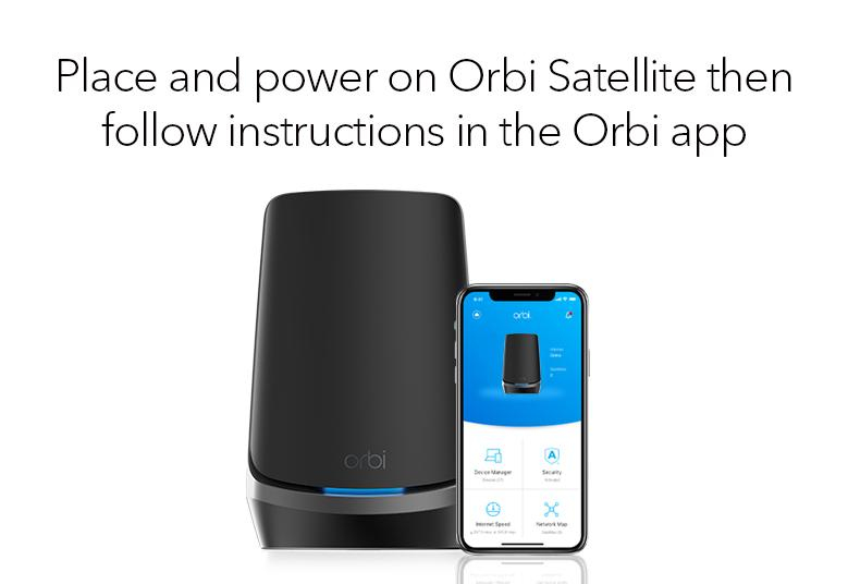 NETGEAR Orbi Quad-band WiFi 6E Mesh Add-on Satellite, 10.8Gbps – Black Edition – image 3