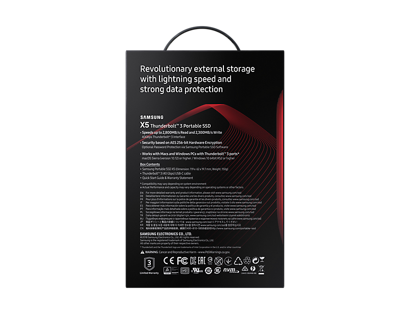 Samsung X5 Thunderbolt technology 500 GB USB Type-C 3.2 Gen 1 (3.1 Gen 1) Black, Red image 14