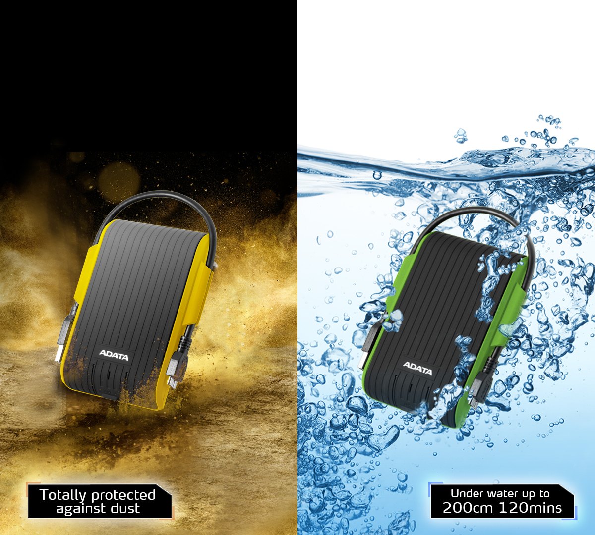 ADATA HD725 external hard drive 1 TB Micro-USB B 2.0/3.2 Gen 1 (3.1 Gen 1) Black, Yellow image 8
