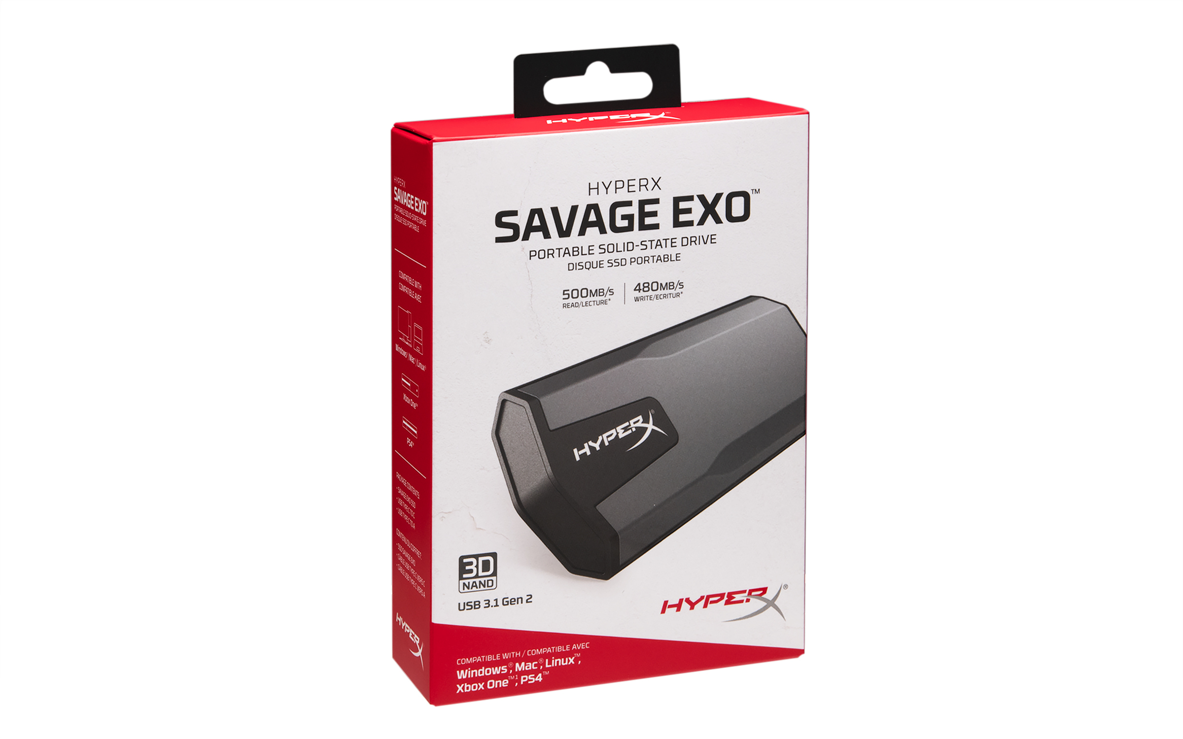 HyperX Savage EXO 480 GB USB Type-C 3.2 Gen 2 (3.1 Gen 2) Black image 4