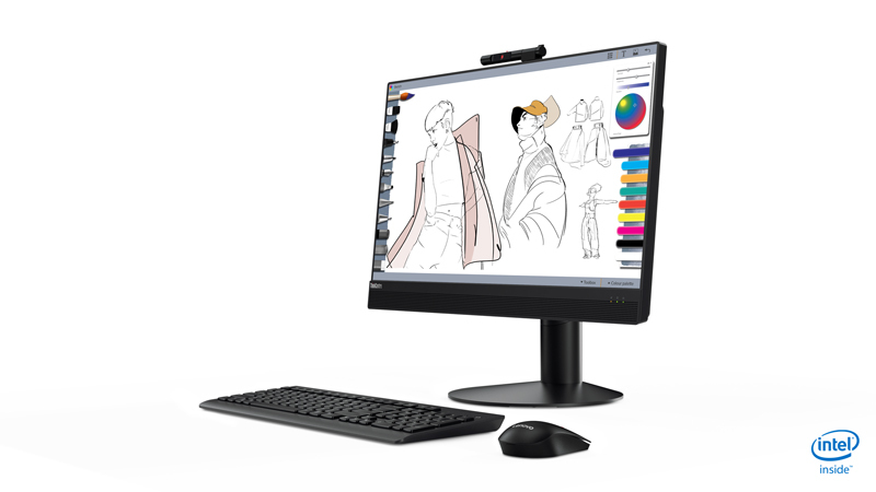 Lenovo ThinkCentre M920z Intel® Core™ i5 i5-8500 60.5 cm (23.8″) 1920 x 1080 pixels Touchscreen All-in-One PC 8 GB DDR4-SDRAM 500 GB HDD Windows 10 Pro Wi-Fi 5 (802.11ac) Black image 2