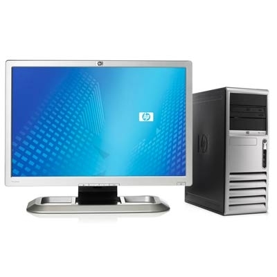 HP Compaq dc7700p Convertible Minitower PC and HP L2045w Flat Panel Monitor