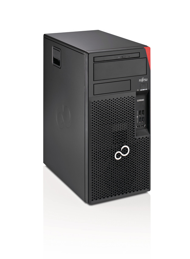 Fujitsu ESPRIMO P558 Intel® Core™ i5 i5-8500 8 GB DDR4-SDRAM 1 TB HDD Windows 10 Pro Micro Tower PC Black, Red image 3