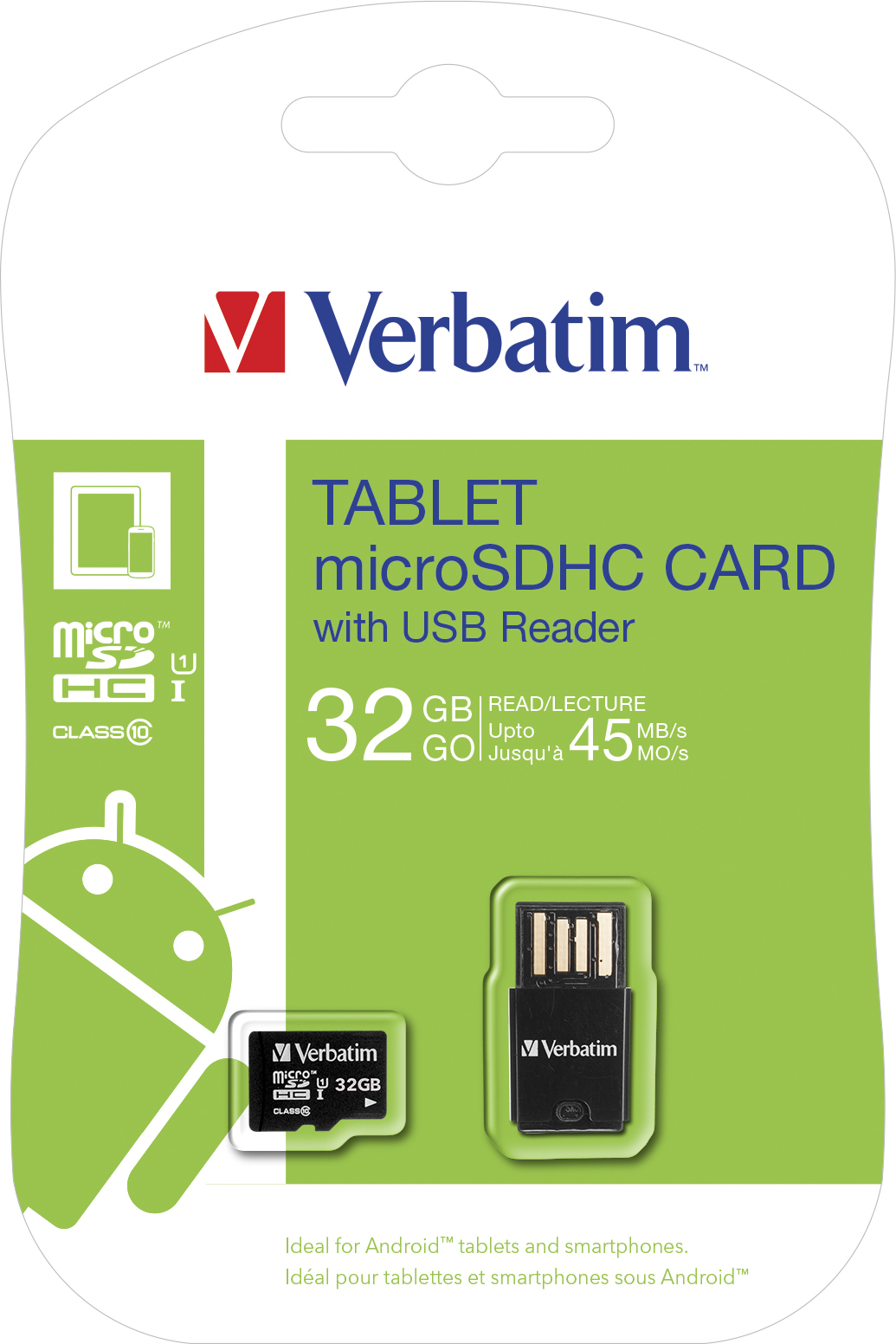 Verbatim Tablet U1 microSDHC Card with USB Reader – image 2