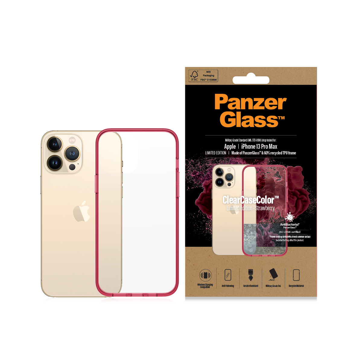 PanzerGlass ® ClearCaseColor™ iPhone 13 Pro Max - Strawberry – image 3