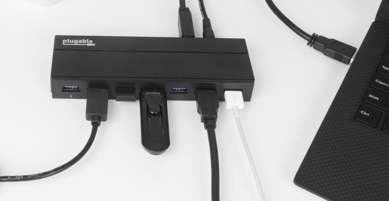 Plugable Technologies USB3-HUB7C interface hub USB 3.2 Gen 1 (3.1 Gen 1) Type-A 5000 Mbit/s Black – image 5
