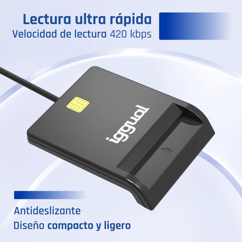 iggual IGG316740 magnetic card reader USB Black – image 3
