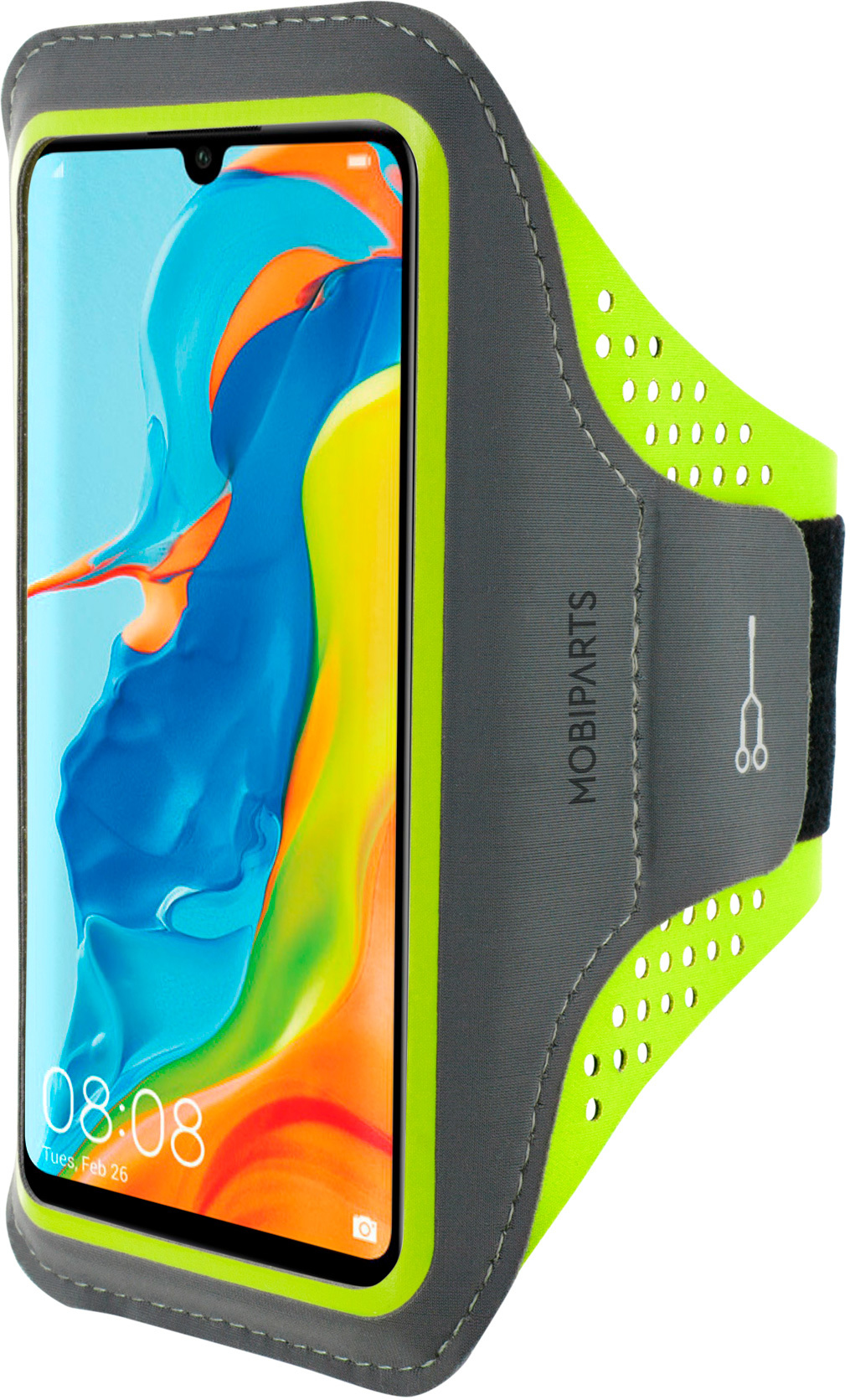 Mobiparts Comfort Fit Sport Armband Huawei P30 Lite Neon Green – image 1